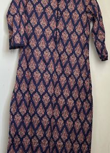 Elegant Printed Navy Blue Kurta