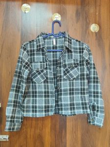 Checkered Cropped Shirt