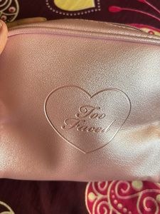 Too Faced Cute Pink Pouch Bag