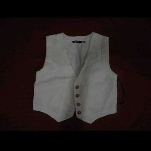 White Vest and Skirt Set