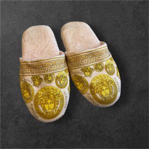 Versace Gold Medusa Slippers