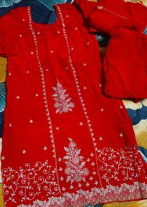 Red Embroidered suit