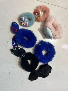 Fuzzy & Fun Hair Scrunchies Set