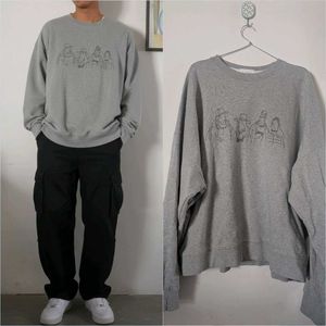 UNISEX Grey Graphic Print Sweatshirt