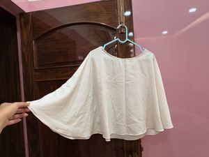 Elegant Off-White Flowy Tunic Top