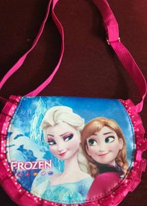 Frozen Elsa &amp; Anna Quilted Pink Purse