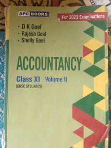 Accountancy Class XI Volume II Book