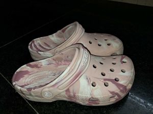 Crocs Pink Marble Swirl Clogs