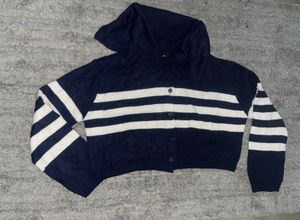 Mixxo Korean Sailor Collar Striped Cardigan – Cute