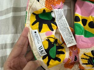 Colorful Abstract Print Knot Handle Bag
