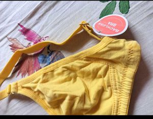 New unused Bright Yellow Cotton Bra