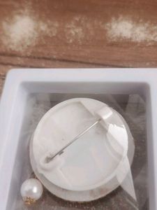 Designer Brooch with Pearls &amp; Crystals