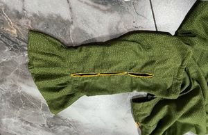 Green Kurta Set with Yellow Dupatta