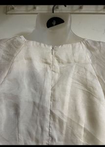 Chic White Tiered Puff Sleeve Dress