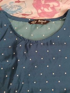 Teal Polka Dot Sleeveless Top