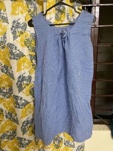 Blue Gingham Sleeveless dress