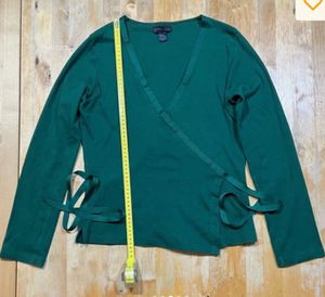 Emerald Green Wrap Top