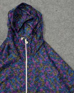 Korean Abstract Hooded Windbreaker Jacket