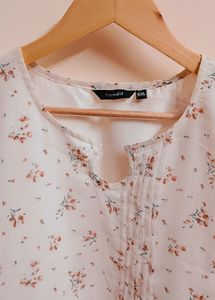 White Layered Floral Top