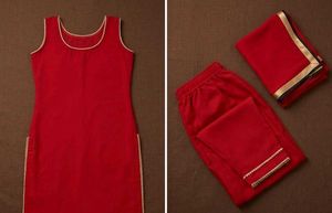 Elegant Red Kurta Set with Dupatta