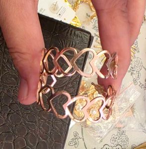 Rose Gold Heart Hoop Earrings