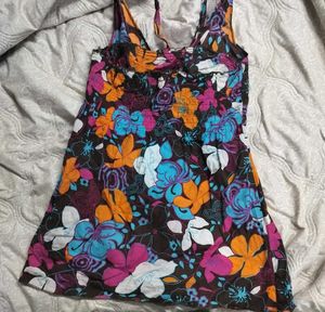Vibrant Floral Halter Neck Top