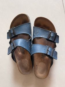 Blue Double Strap Sandals