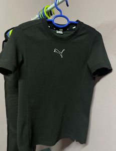 Puma Black Textured Tee