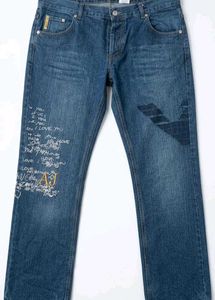 0G Armani Jeans with Graffiti Design