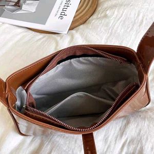 Chic Patent Leather Shoulder Bag