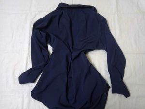 Navy Blue Long Sleeve Flowy Top