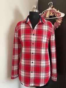 Classic Red Plaid Long Sleeve Shirt