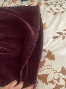 Maroon Corduroy skirt