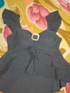 Chic Ruffle Peplum Top