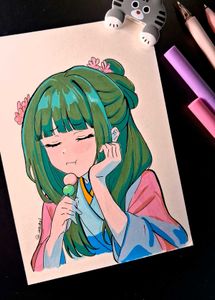original MaoMao acrylic artwork