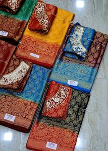 Elegant Yellow silk Saree