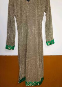Sparkling gharara suit with velvet kurti