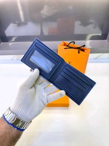 louis vuitton Stylish Blue Bifold Wallet