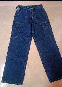 Stylish Blue Denim Cargo Pants