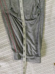 Gray Ruched Capri Pants