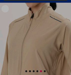 Women's Beige Full Zip Jacket
