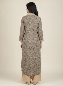 Elegant Embroidered Kurta with Plain Salwar