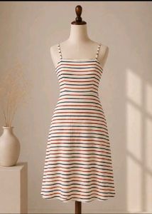 Striped Spaghetti Strap Dress