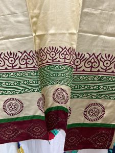 Cotton Kurti With Embroidery And Fabric Work