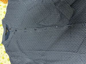 women’s Navy Blue Printed Shirt