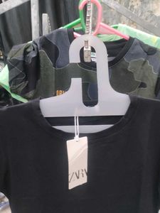 Zara Black Basic Tee