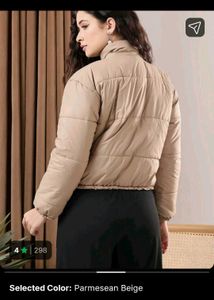 Stylish Beige Puffer Jacket