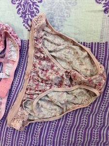 Floral Print Bra and Panty Set