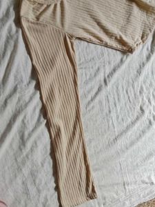 Ribbed Long Sleeve Camisole Top