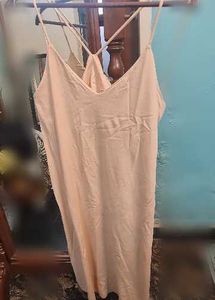 ZARA Peach/NUDE Slip Dress
